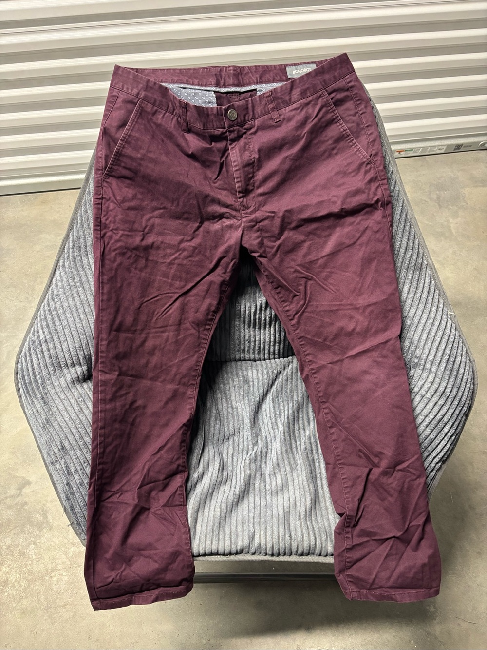 Bonobos tailored fit pants size 36X30 color purple